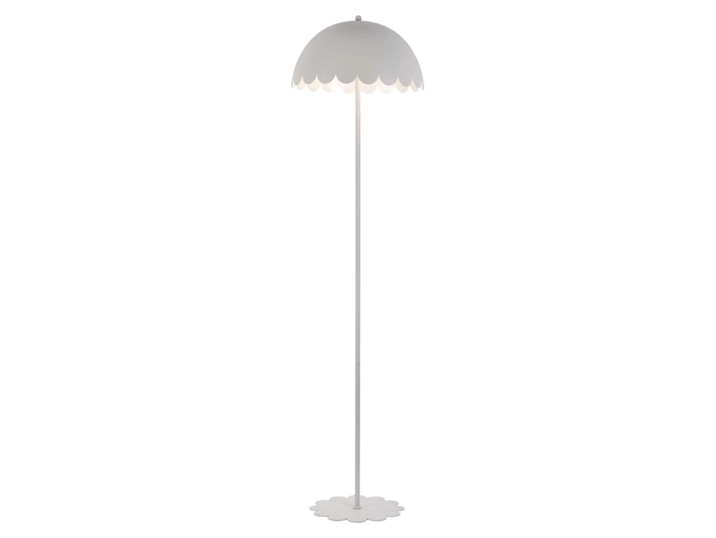 Lampa podłogowa Flow 2-punktowa metalowa 142 cm biała