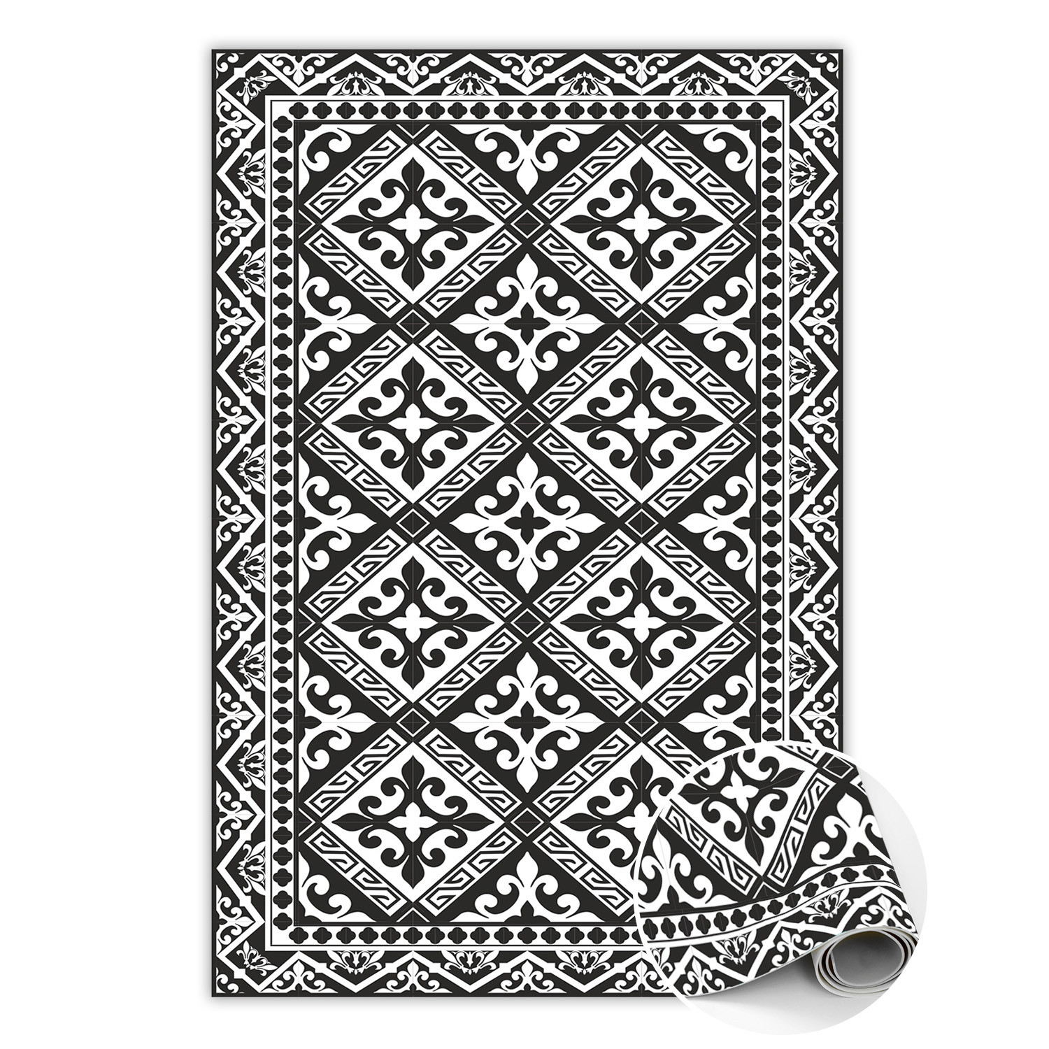 Dywan winylowy 60x90 cm - wzory geometryczne