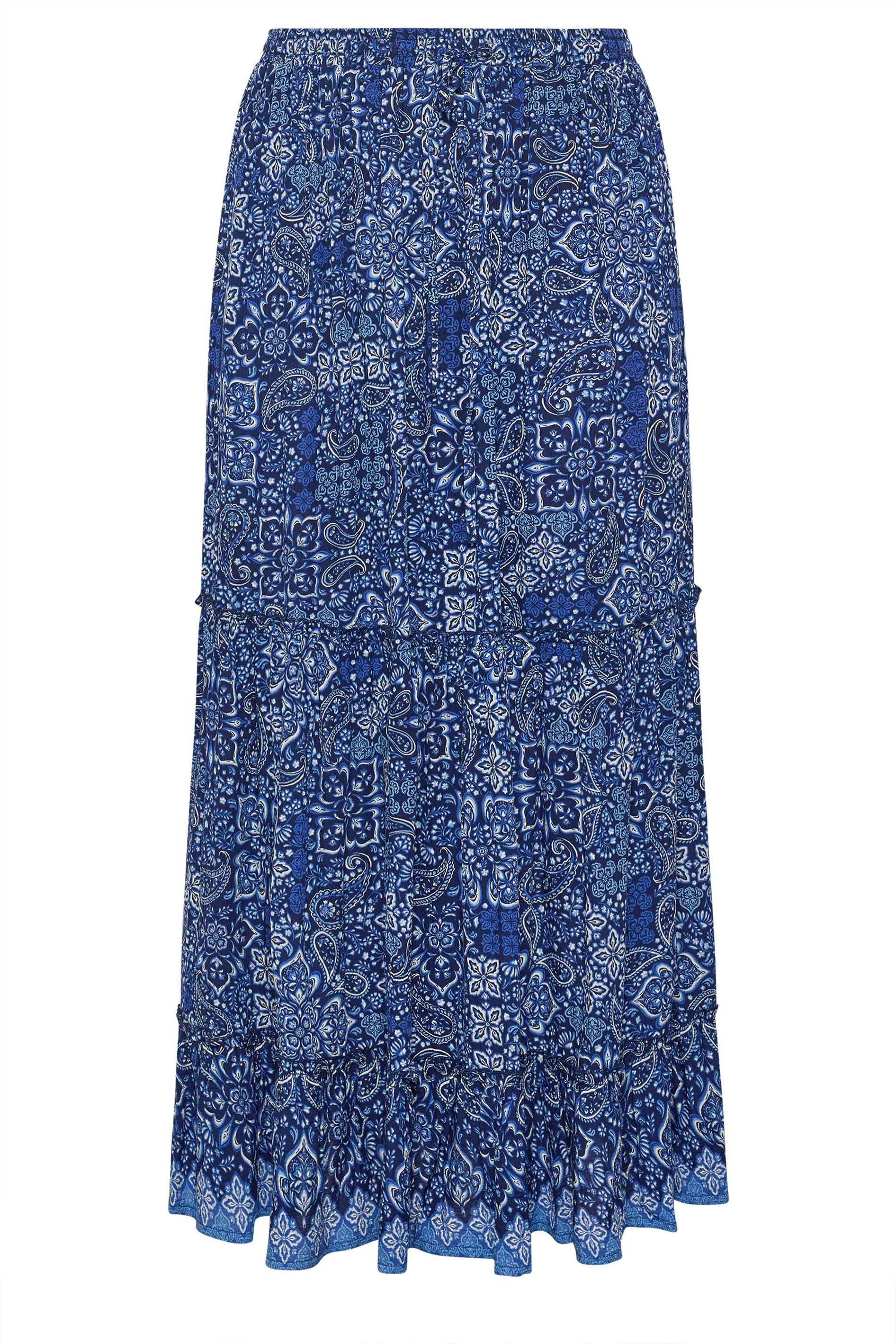 Yours Paisley Tiered Skirt