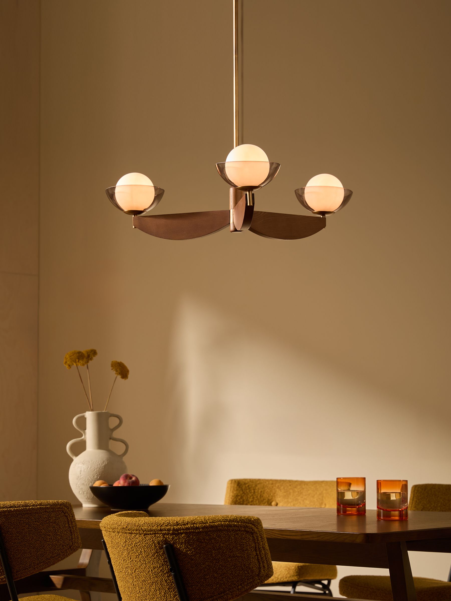 Small Layla Ceiling Light in Wood