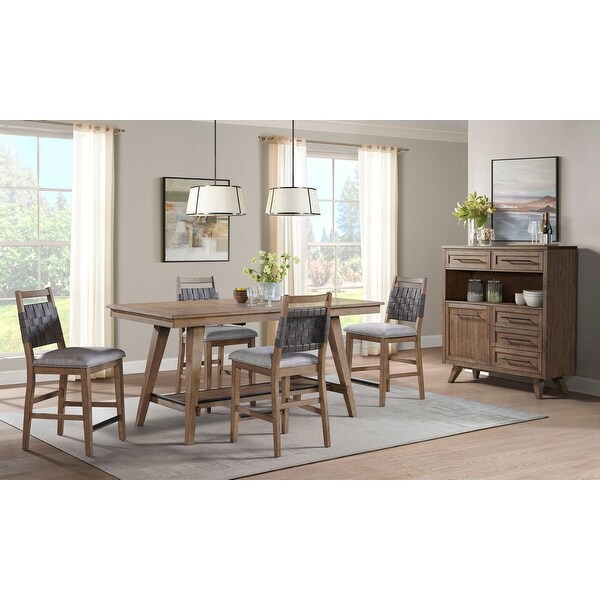 Oslo 54" Wide Pantry Cabinet with 4 Legs, Weathered Chestnut