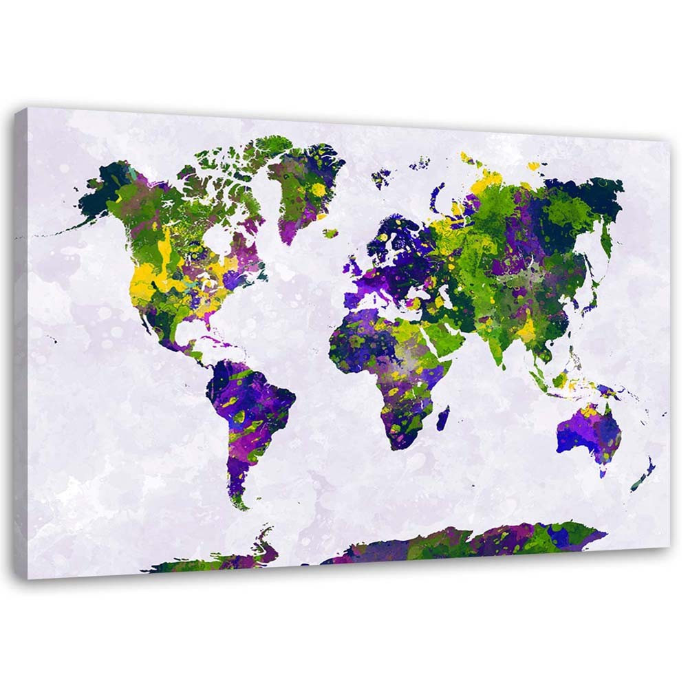 Feeby Obraz na płótnie Malowana mapa świata 60x40