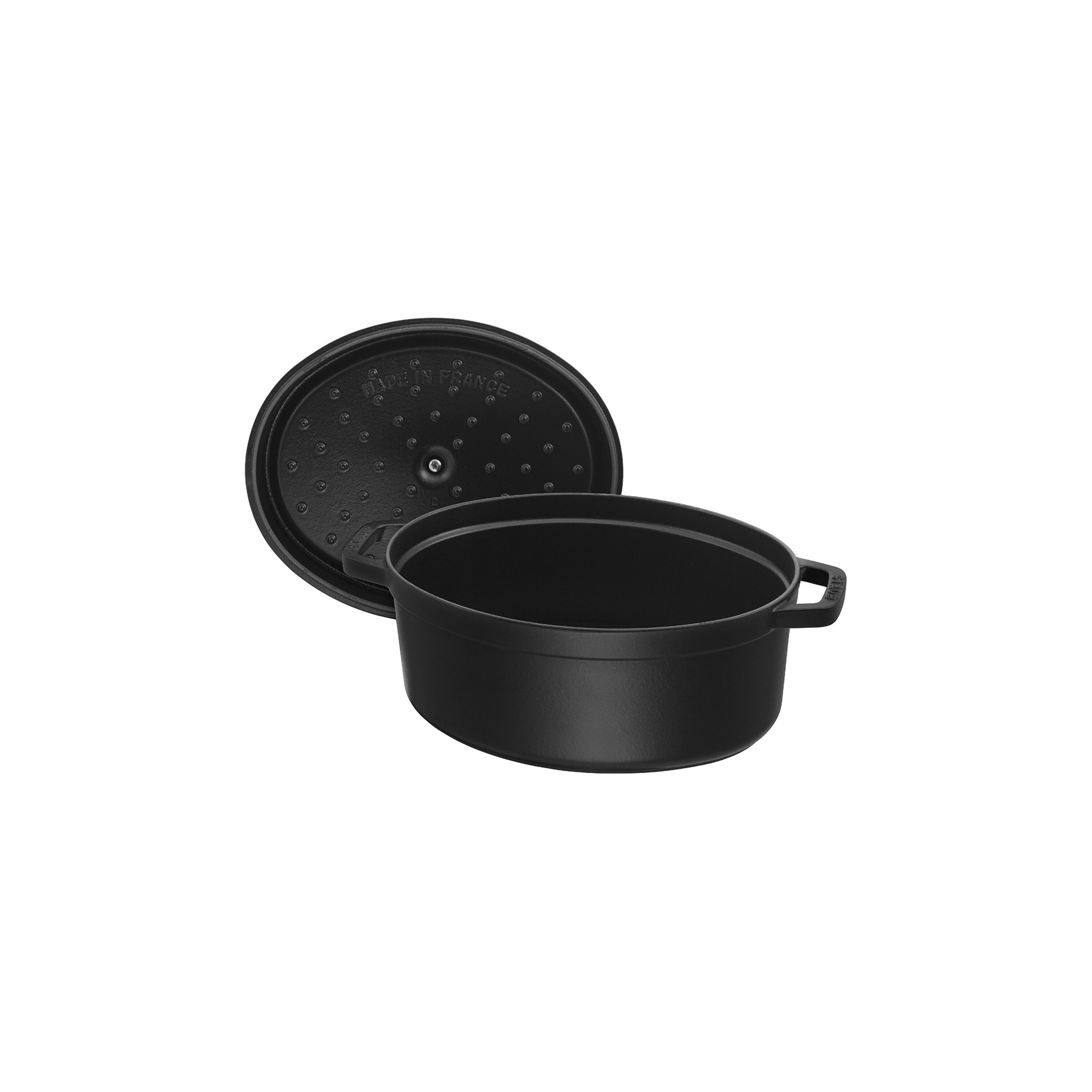 27 cm oval Cast iron Cocotte black
