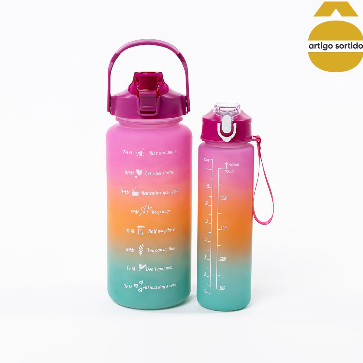 Conjunto de 2 garrafas 0,9/2l