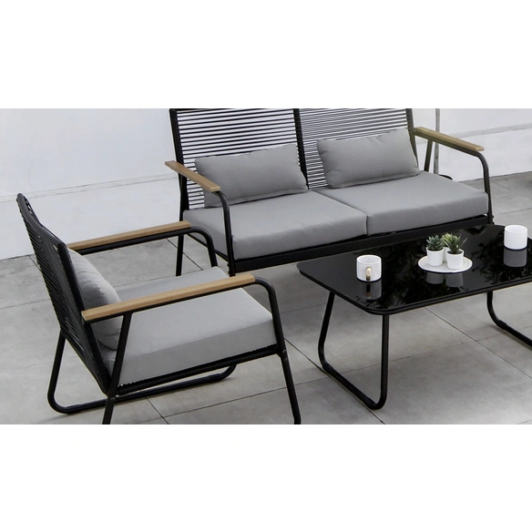 Loungeset »PAXOS«, 4 Sitzplätze, Polyester, inkl. Auflagen