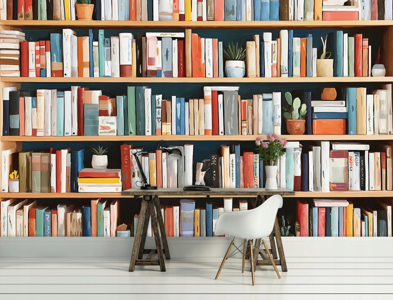 Fototapeta Biblioteka Brązowy Na Flizelinie Do Sypialni Salonu 250x175