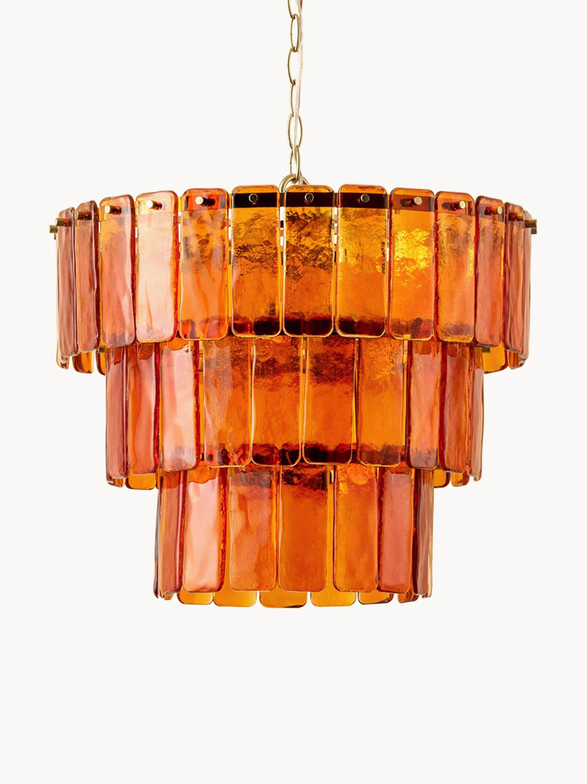 Handgefertigter Kronleuchter Amber