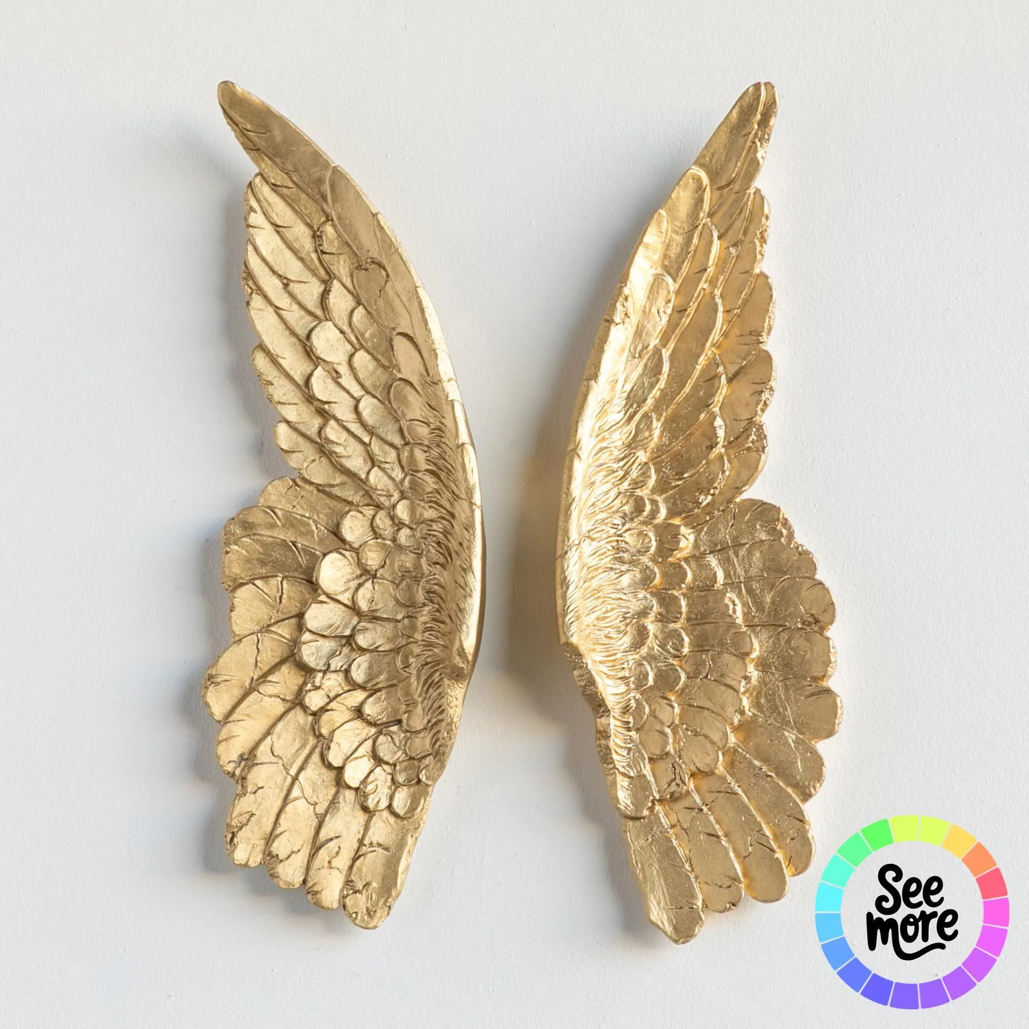 Mini Angel Wings Decor: Customizable Celestial Boho Accent Pair