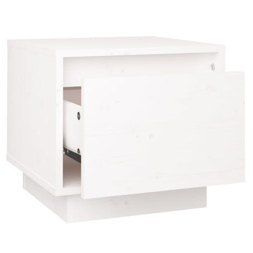NNEVL Bedside Cabinets 2 pcs White 35x34x32 cm Solid Wood Pine