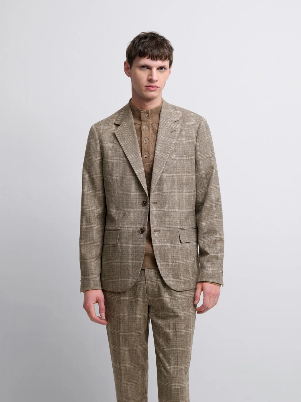 Veste de costume slim à carreaux