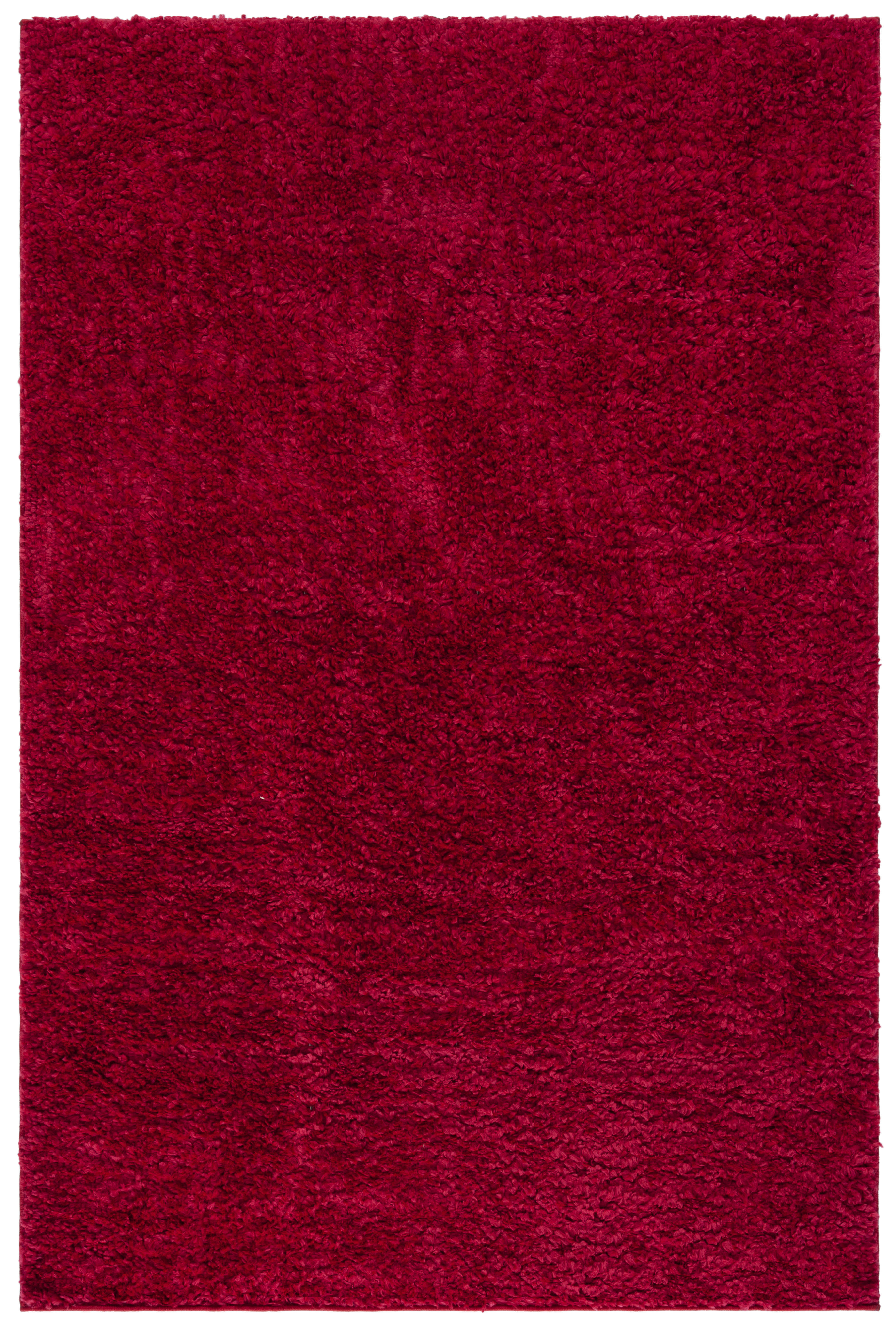 AUGUST SHAG - Tapis de salon interieur hirsute en rouge, 91 x 152 cm