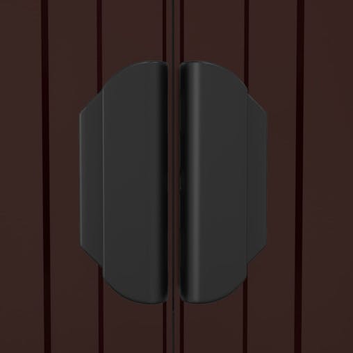 NNEVL Garden Shed Dark Brown 192x440x223 cm Galvanised Steel