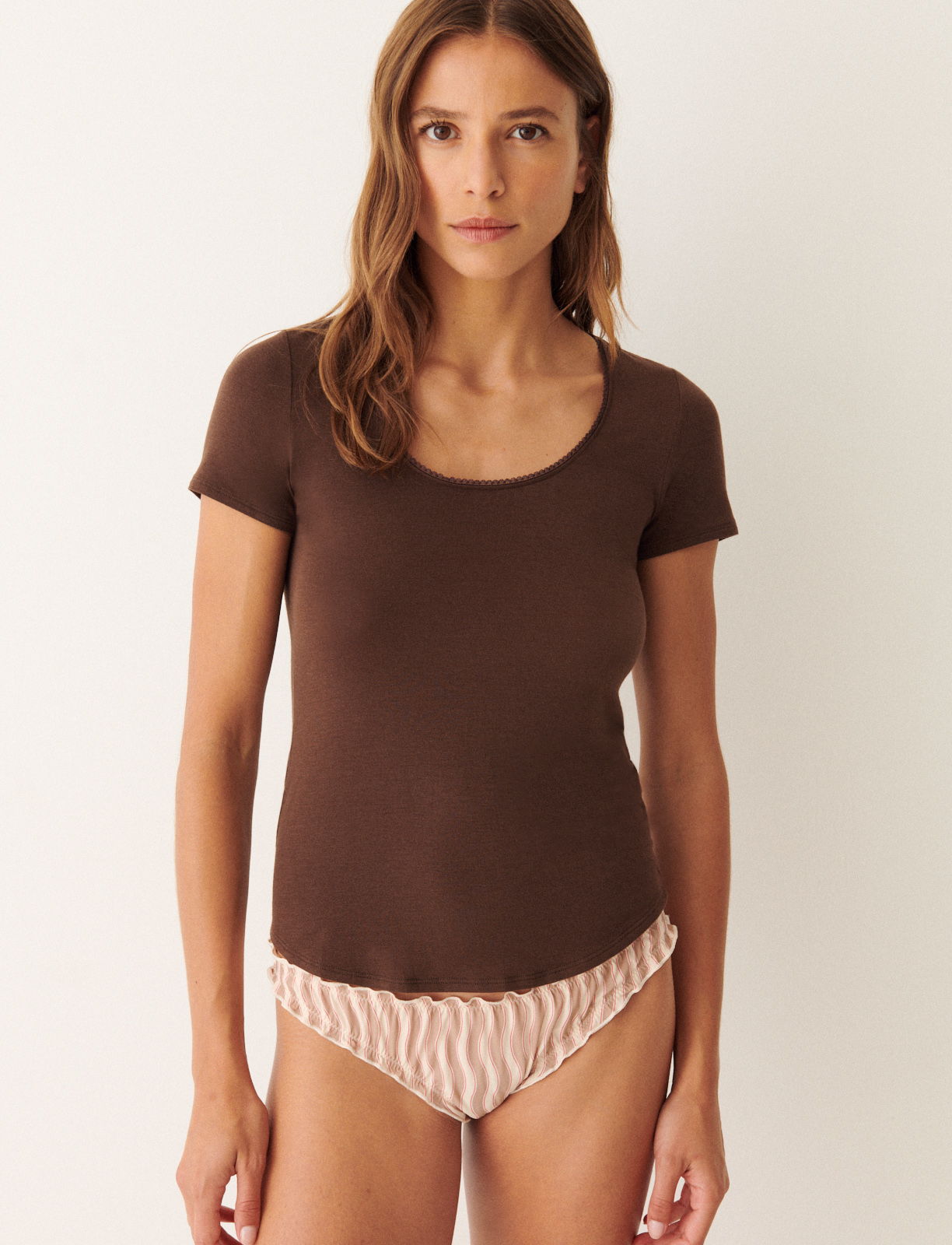 T-shirt manches courtes touche de cachemire HEATTECH SECONDE PEAU