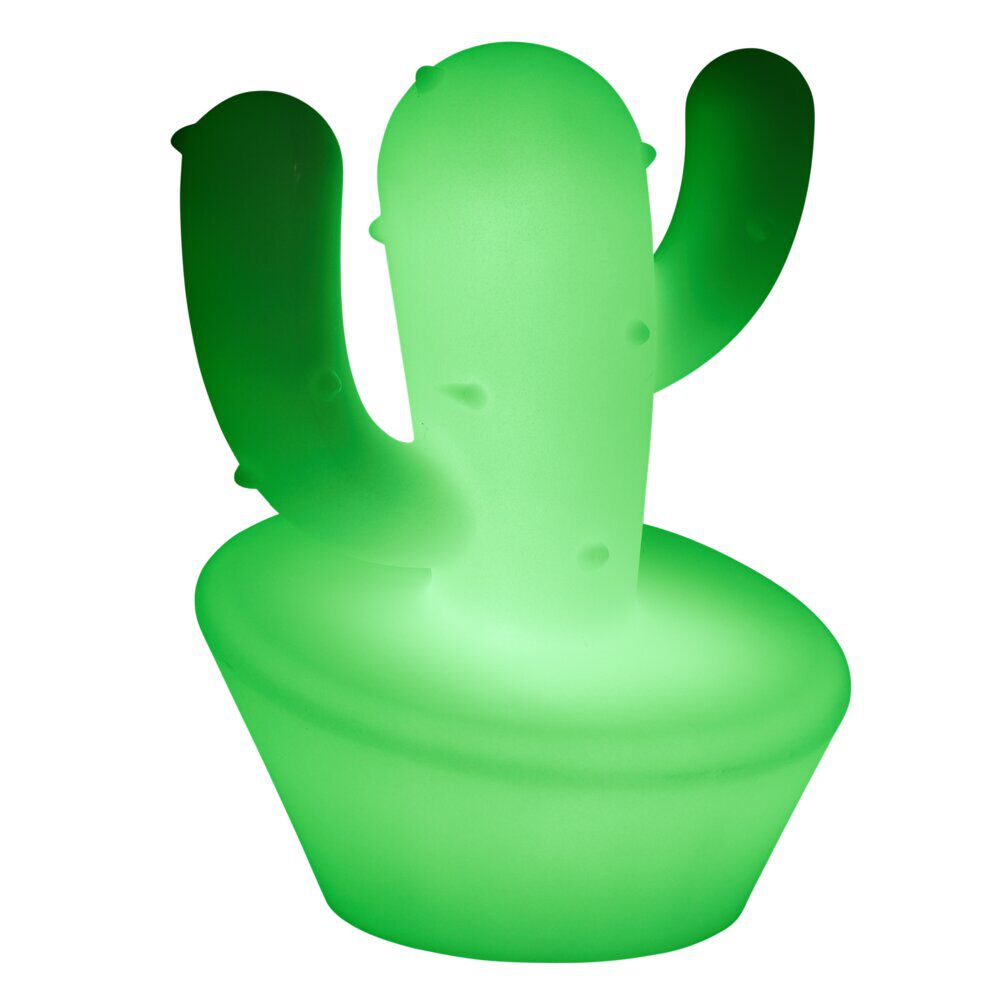 Enceinte lumineuse bluetooth sans fil USB RGB Luminus cactus blanc 15W Ø23xH31cm