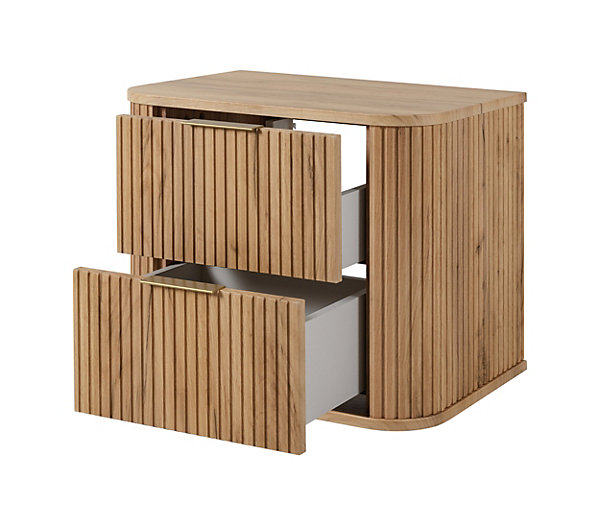 Meuble de salle de bain, Chêne Craft, poignée dorée, 41,5 x 60 x 51,7 cm
