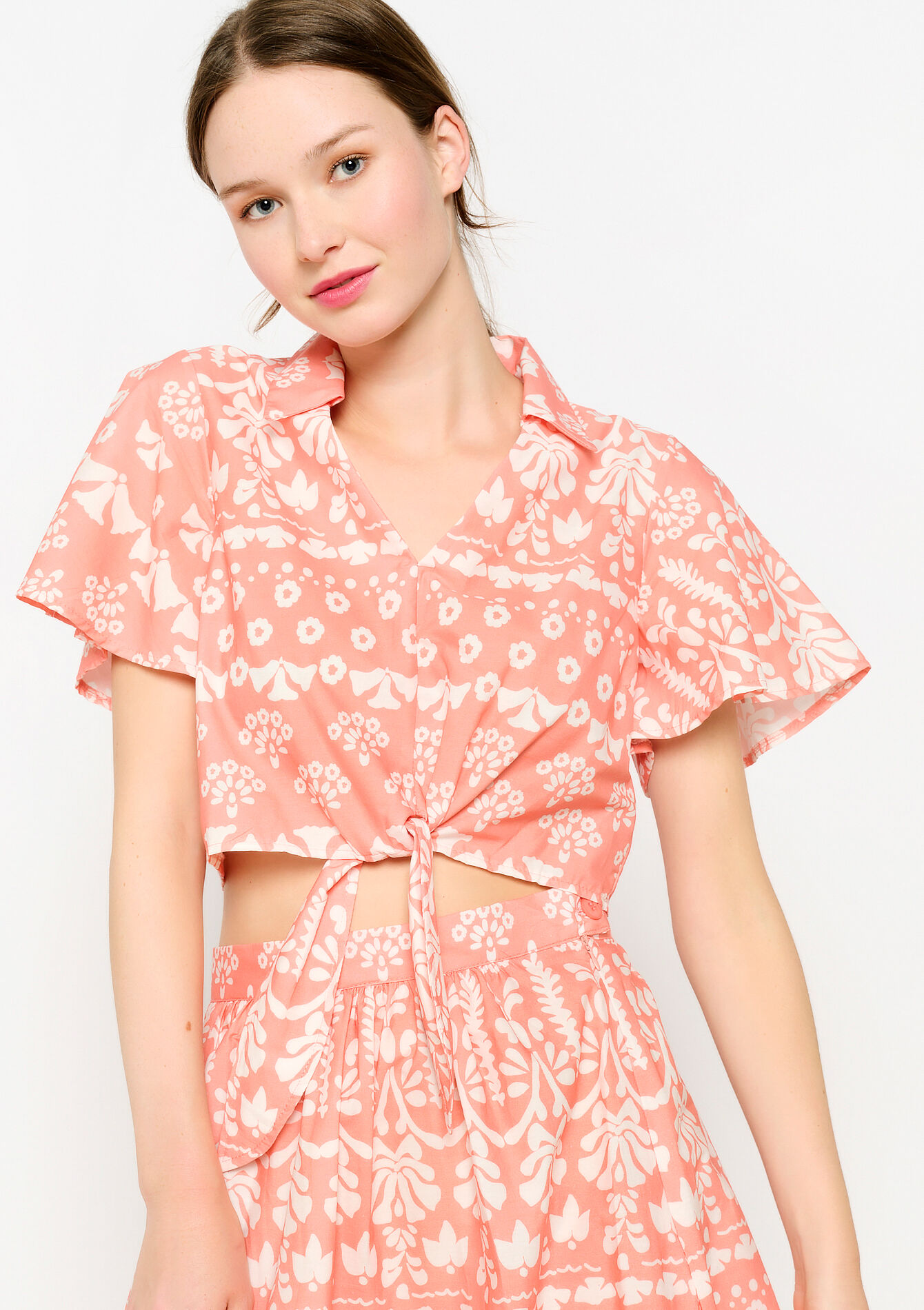 Blouse met vlindermouwen