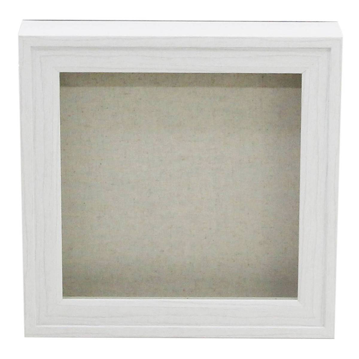 White Wash Magnetic Hinge Box Frame 8 x 8 Inches