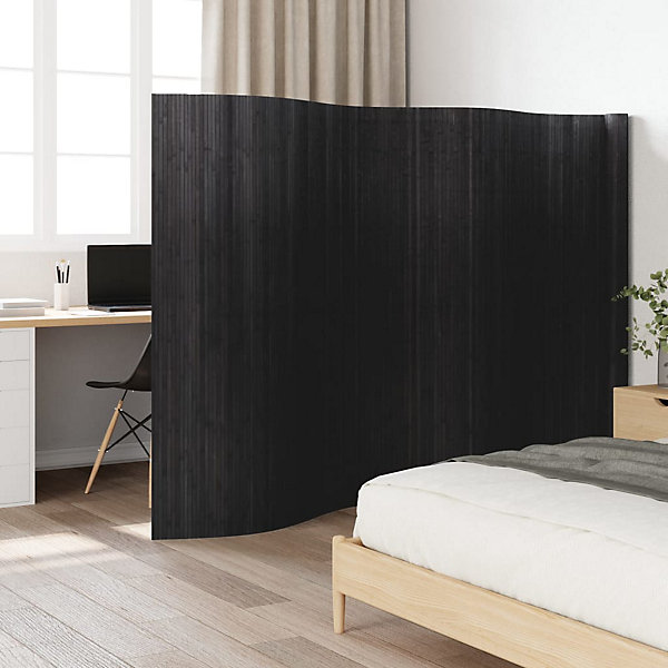 Cloison de séparation gris largeur 600 cm hauteur 165 cm bambou vidaXL