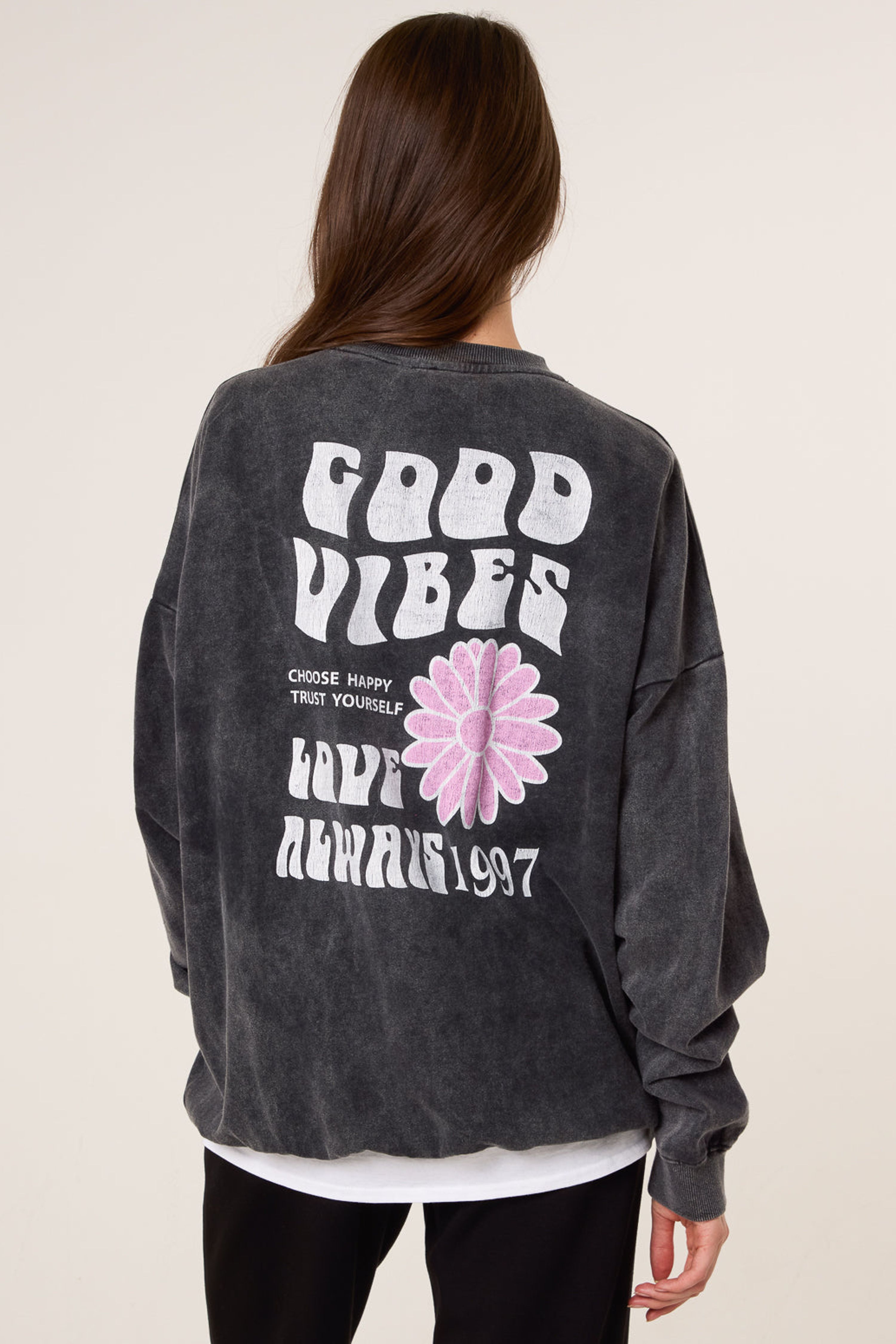 Blue Vanilla Grey Good Vibes Sweatshirt