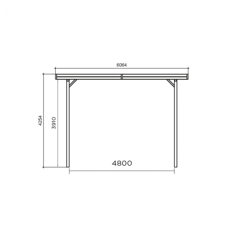 Carport de base à configurer 6 x 5 x 4 m SOLID