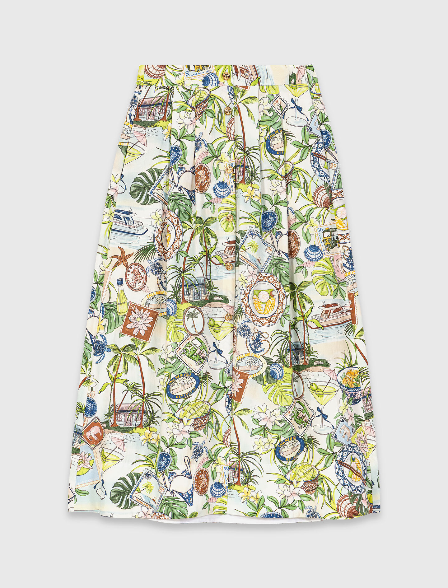 Jupe longue imprimée et sous short