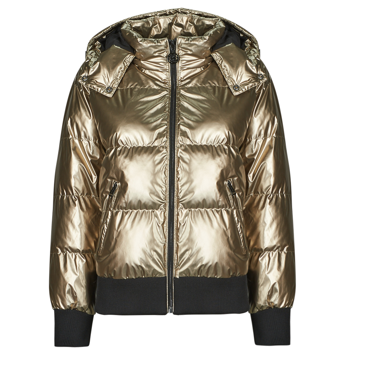 Guess - BICE METALLIC HOODIE PUFFER - Bronze
