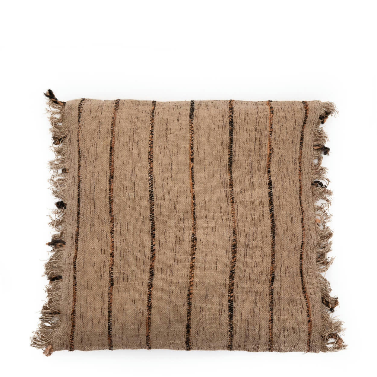 OH MY GEE - Coussin en coton beige noir 60x60