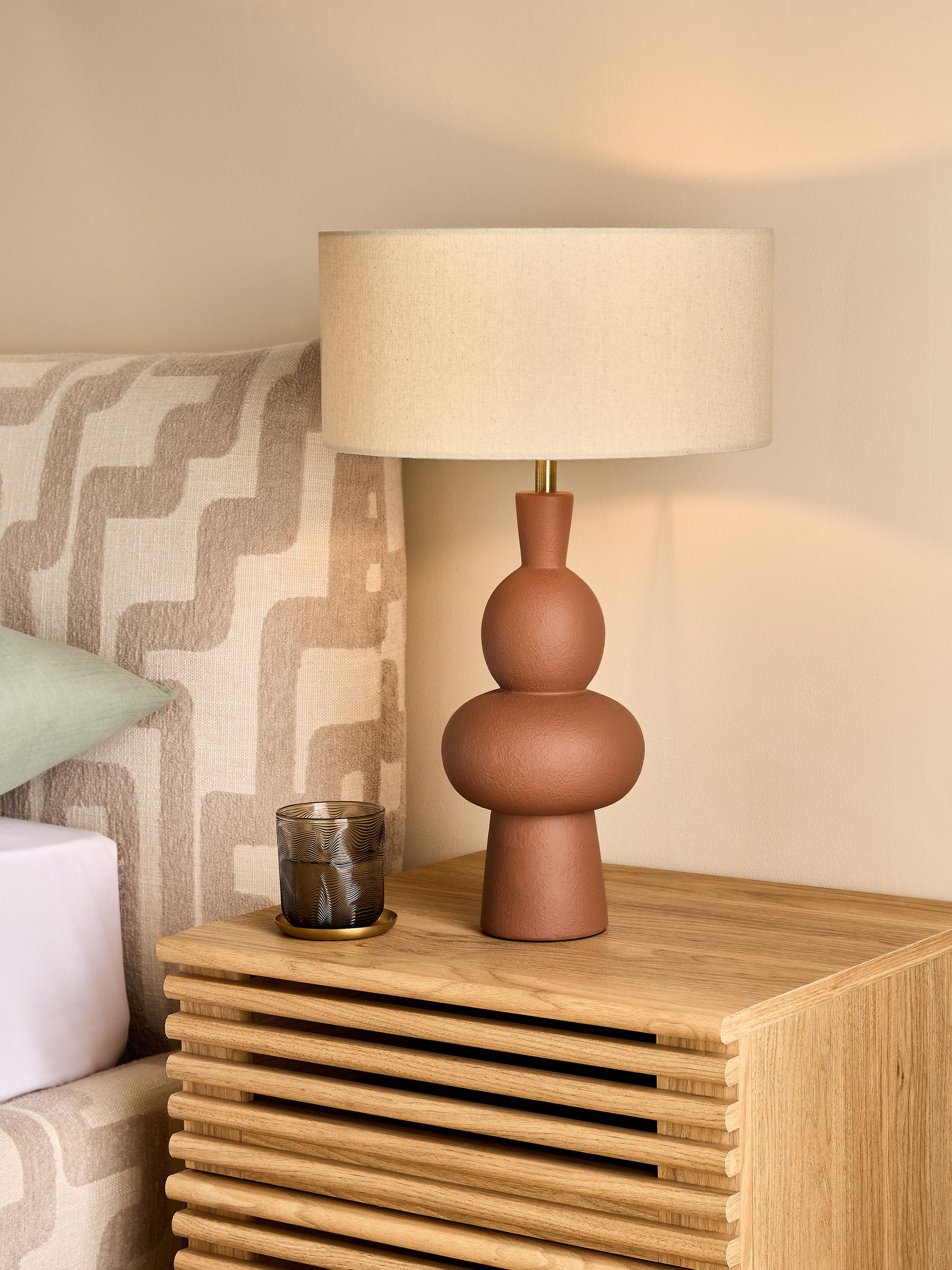 Freyja Ceramic Table Lamp in Brown
