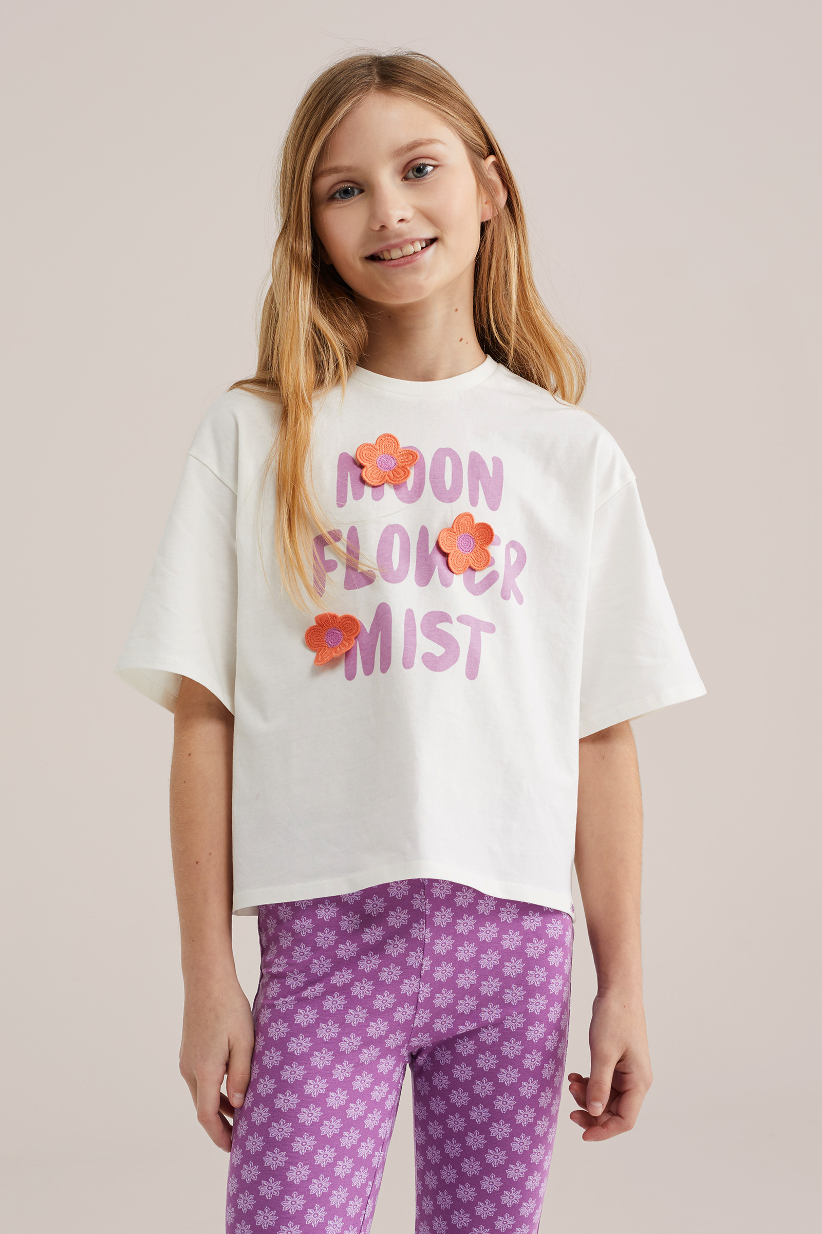 Meisjes oversized T-shirt met embroidery