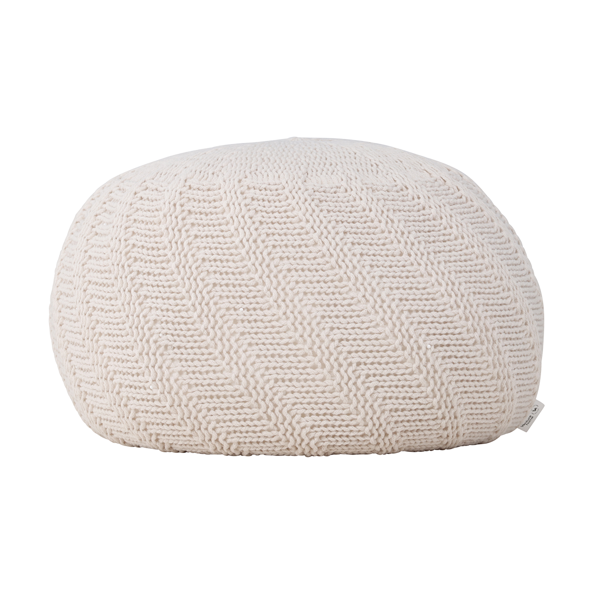 Nest living Dina Ronde Gebreide Poef Ø 45 cm - Crême