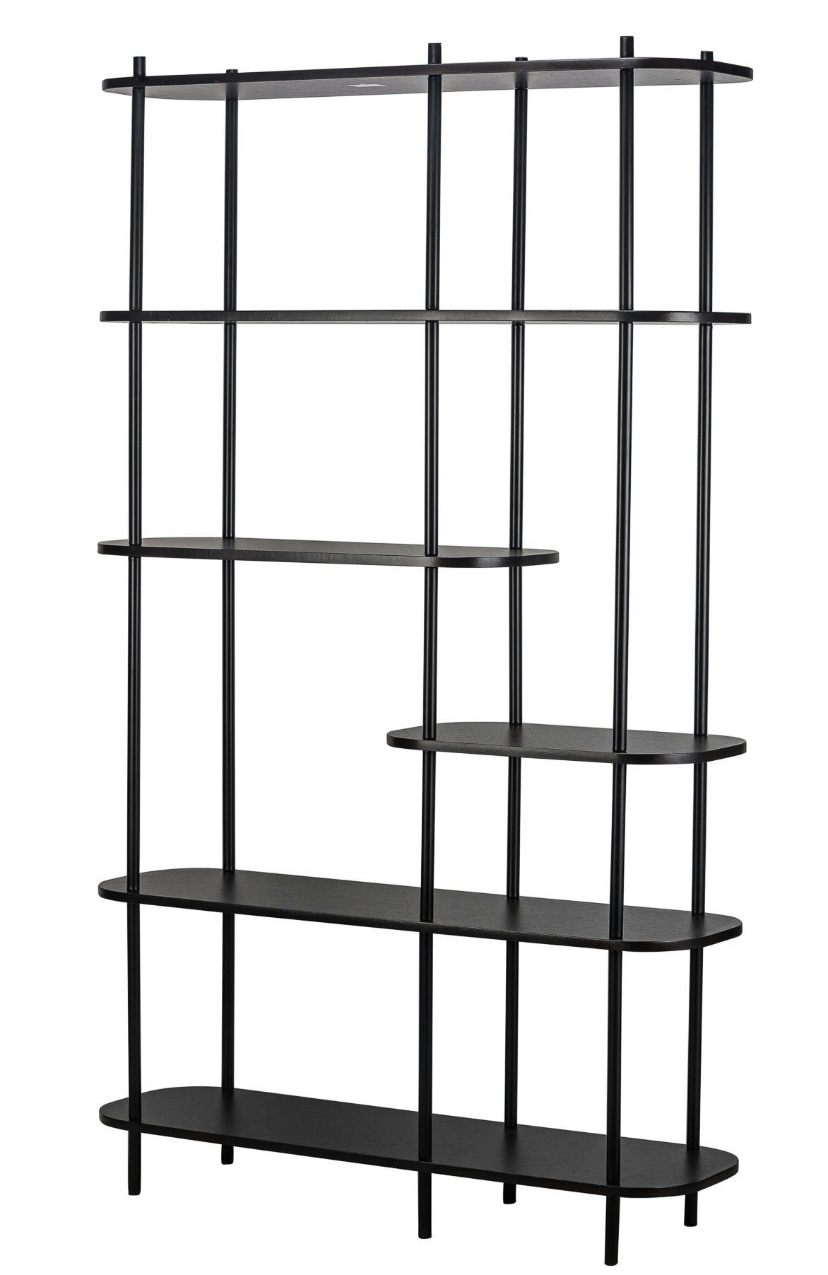 - Etagère style moderne en métal et bois noir