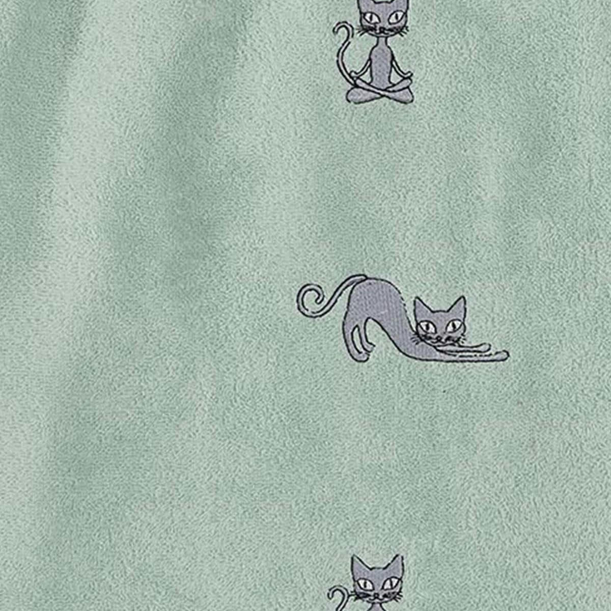 YOGI CAT - Paréo de bain en coton Menthe Taille unique