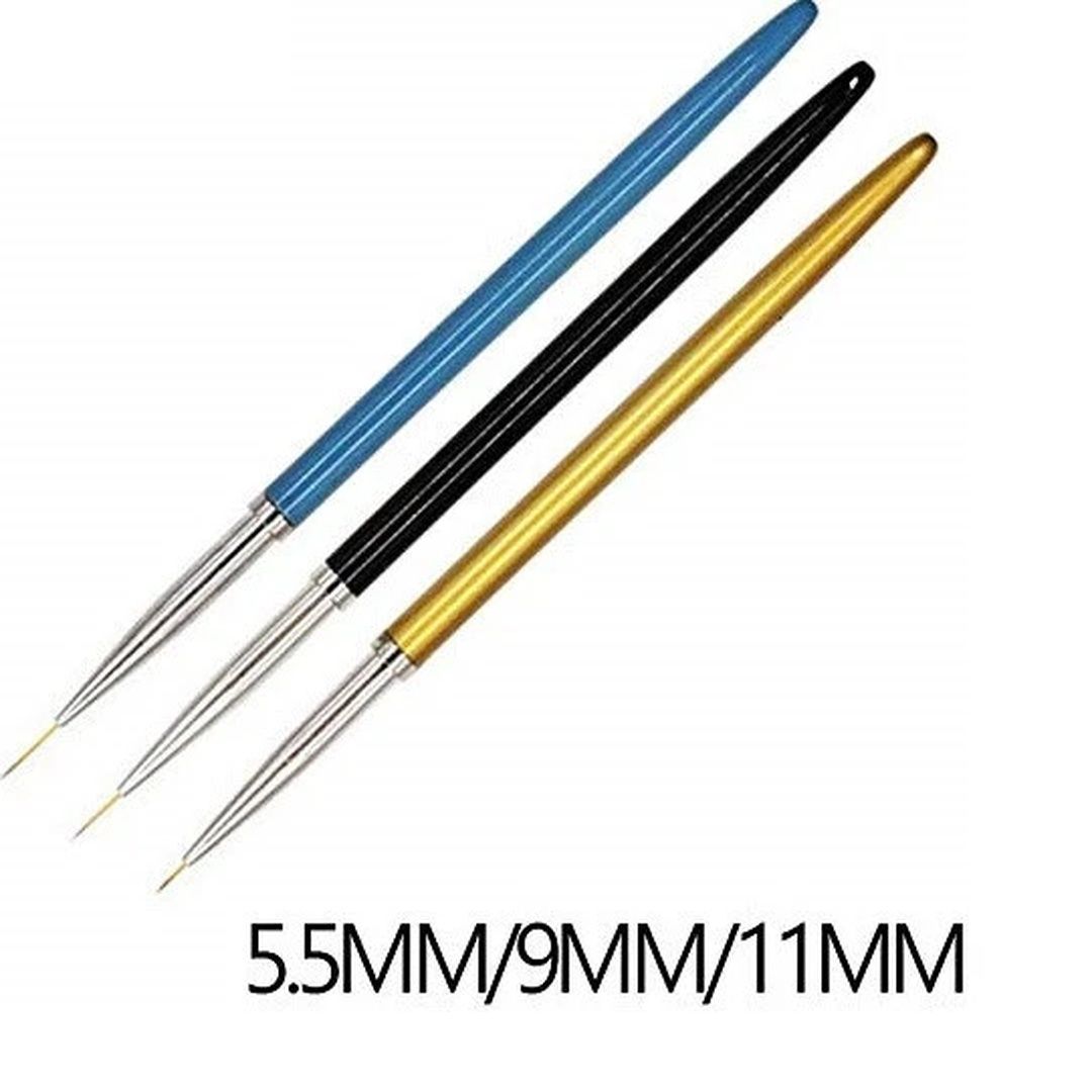 SPETLEK Nail Art Brush Line Drawing Pen Painting Liner Thin Paint Brushes 3pc