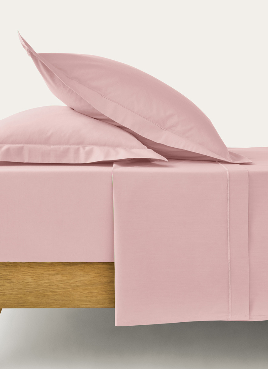 DRAP PLAT UNI EN PERCALE DE COTON PÉTALE