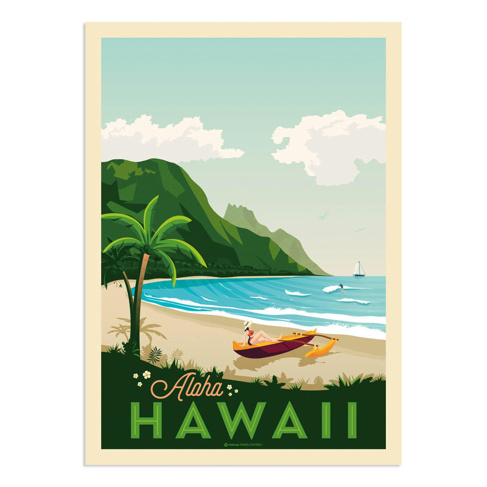 - Affiche Hawaii  50x70 cm