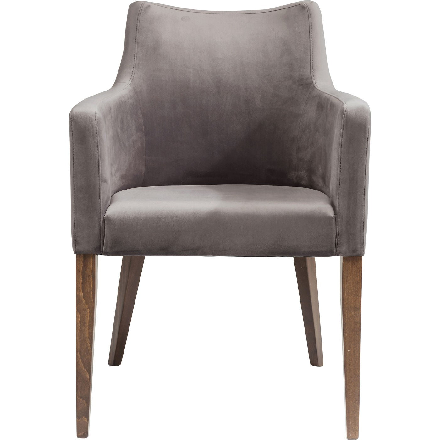 Kare Design Stoel met armleuningen Mode fluweel grijs
