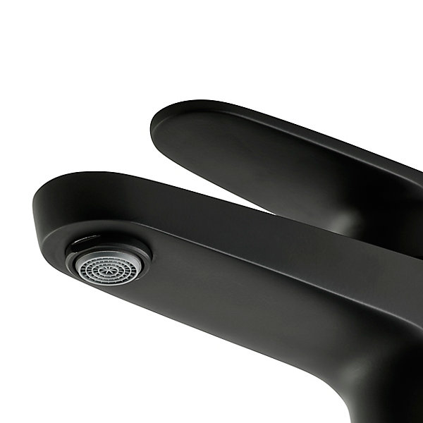 Mitigeur de lavabo noir taille M avec bonde clic-clac, GoodHome Cavally