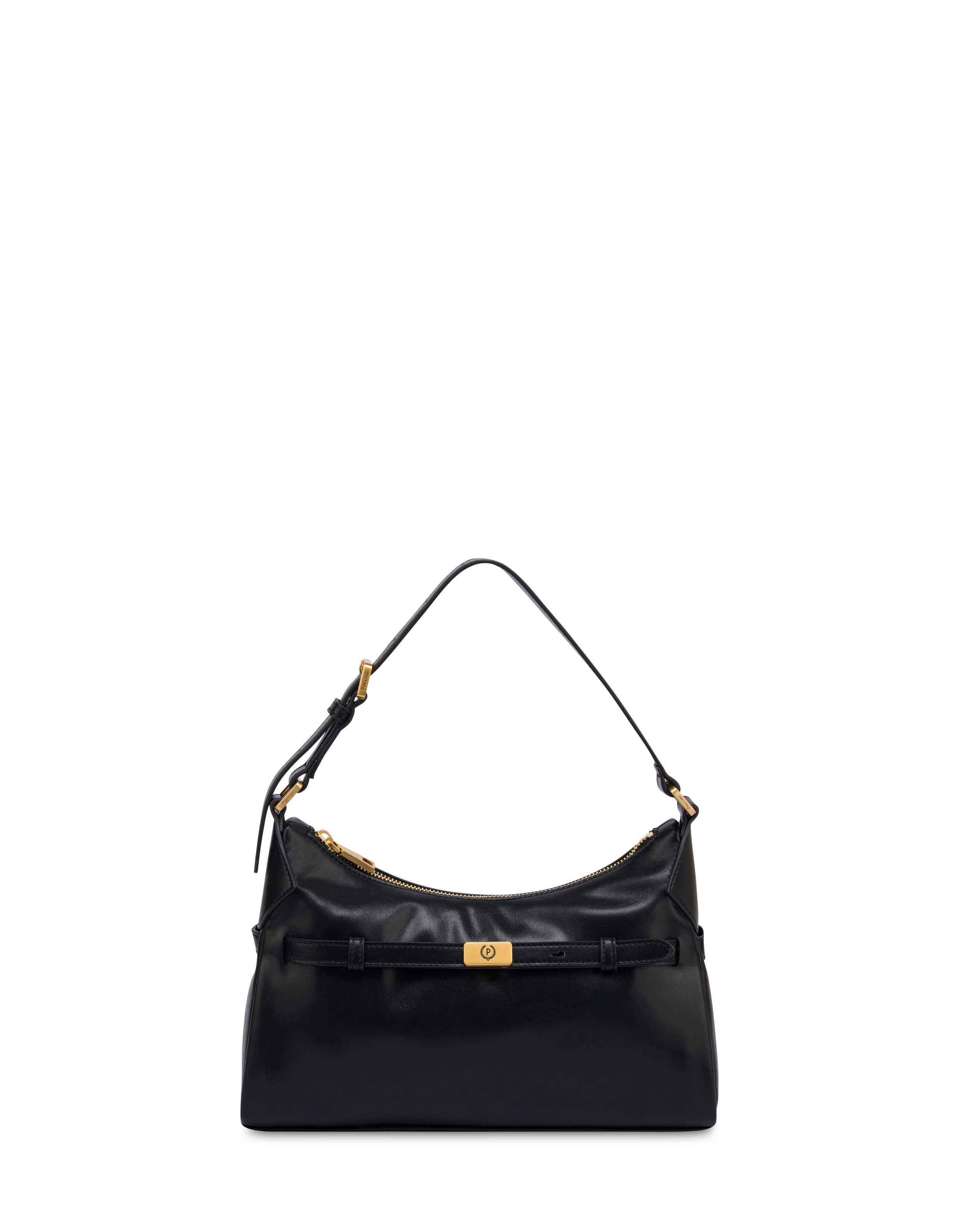 Borsa A Spalla Horizon Small In Lux Plain Pu Nero