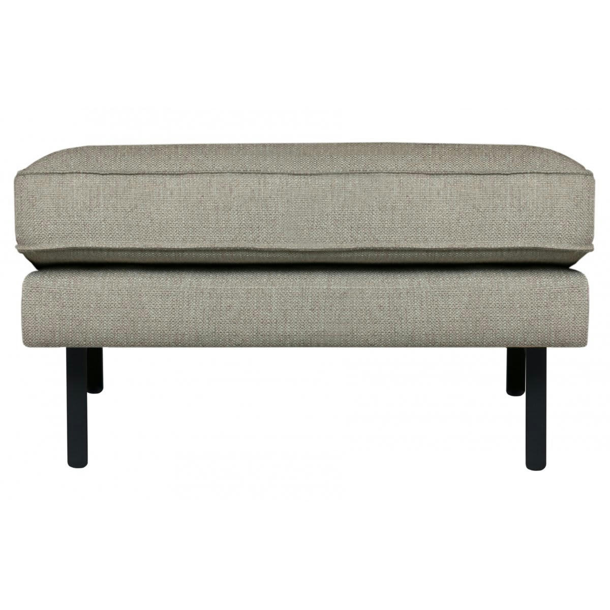 COLORADO - Repose-pieds moderne en tissu gris ciment