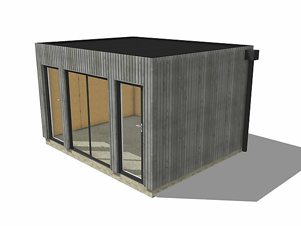 Extension maison en bois en bois 4,4 x 3,5 x 2,7 m