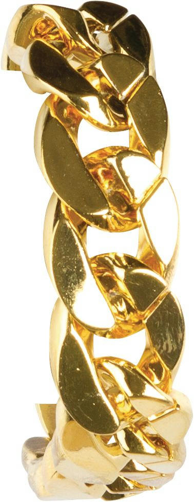 1980s Big Links Bracelet Jewelry, Gold, One Size, Wearable Costume Accessory for Halloween