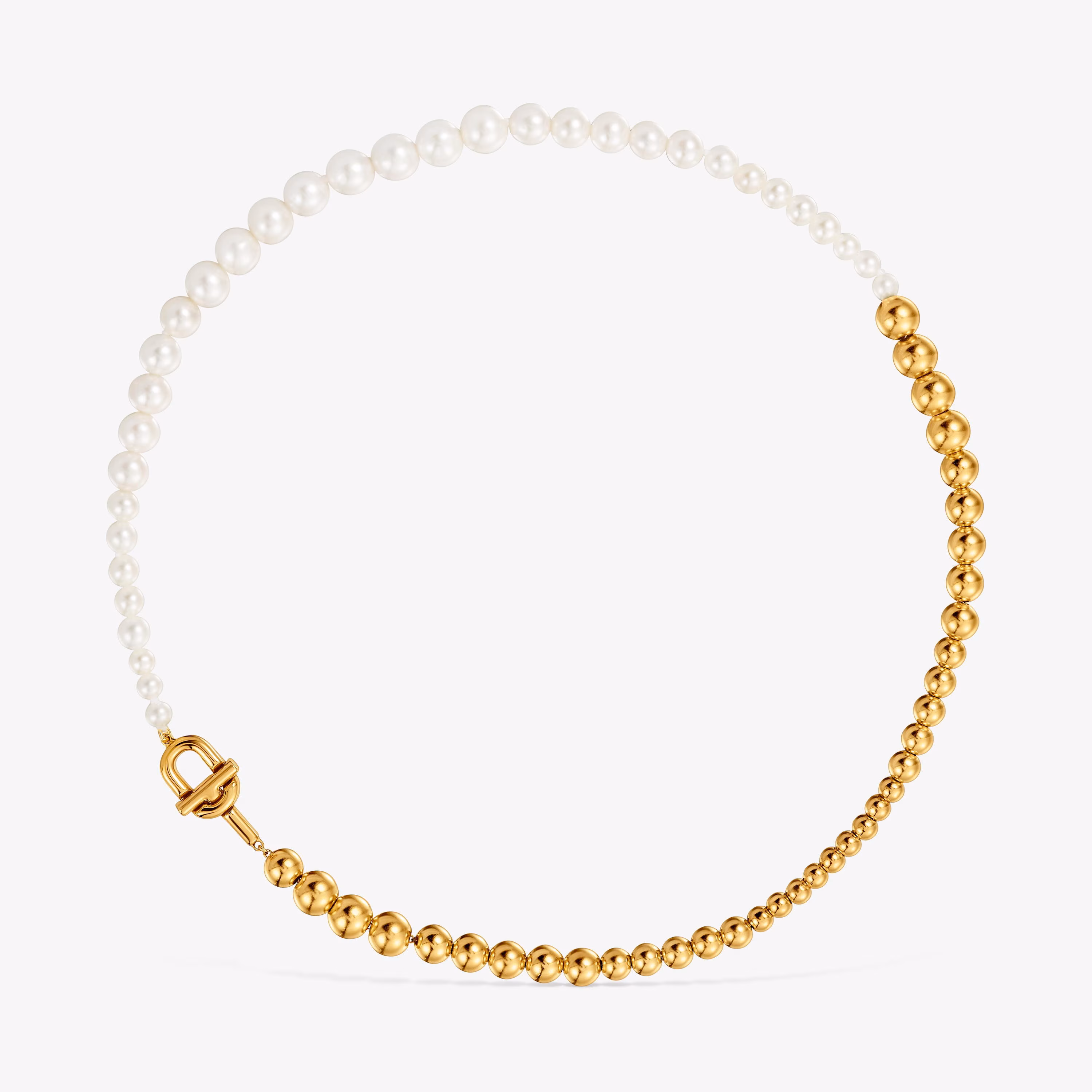 Collar con baño de oro 18 kt sobre plata y perlas cultivadas TOUS MANIFESTO