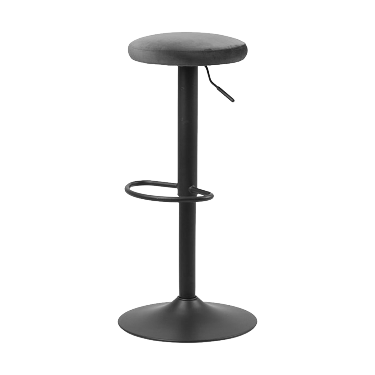 Lisomme Emma velvet barkruk donkergrijs - 80 cm