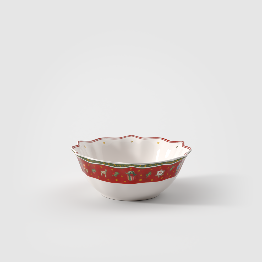 Toy's Delight Bowl - Red, 18.6 oz, Premium Porcelain