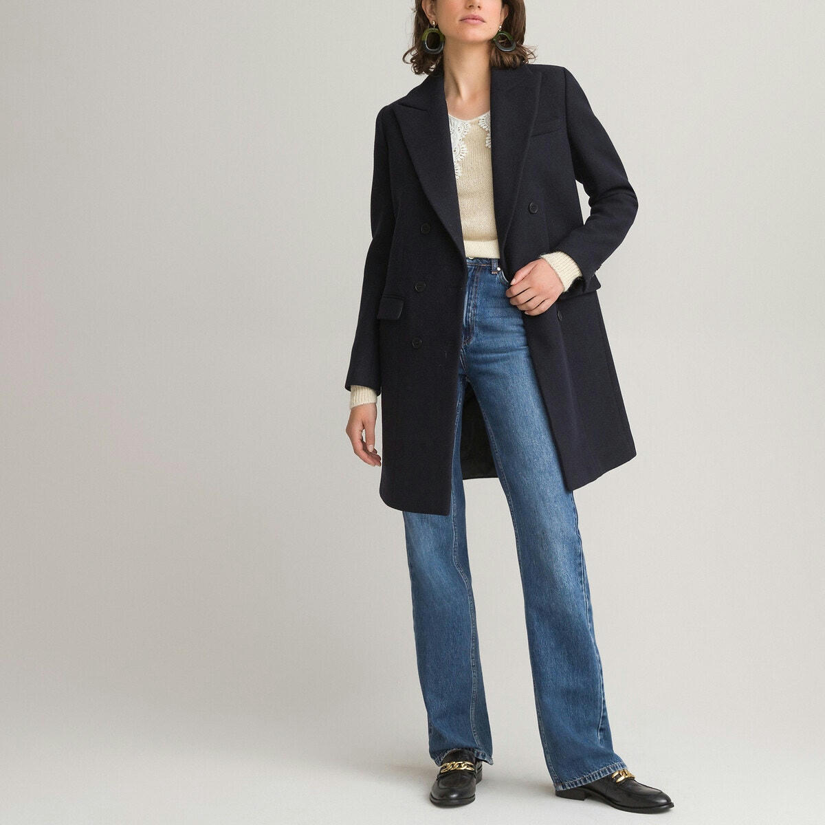 Manteau pardessus mi long fabriqué en Europe