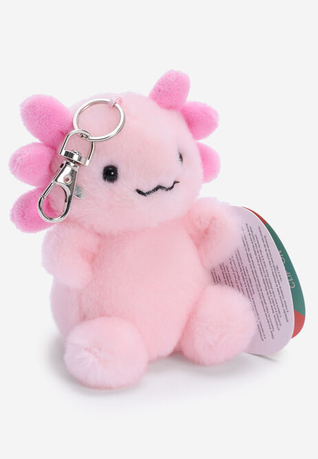 Kids Pink Aurora Palm Pals Ax Axolotl Clip-On Key Clip