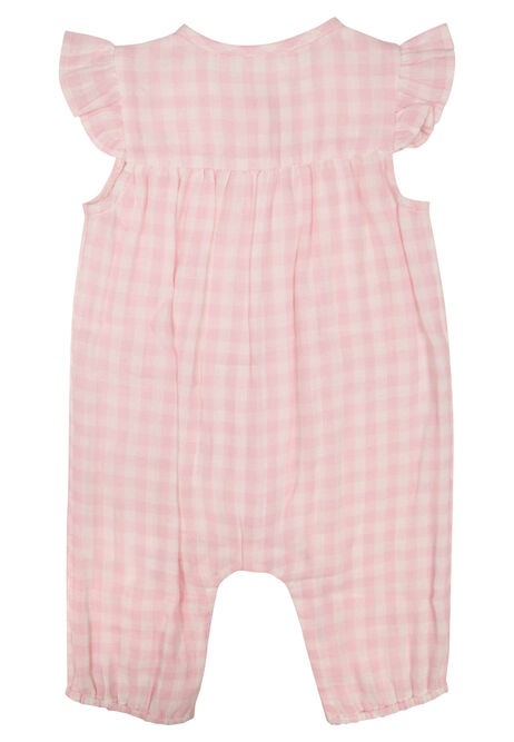 Baby Girls Pink Gingham Romper