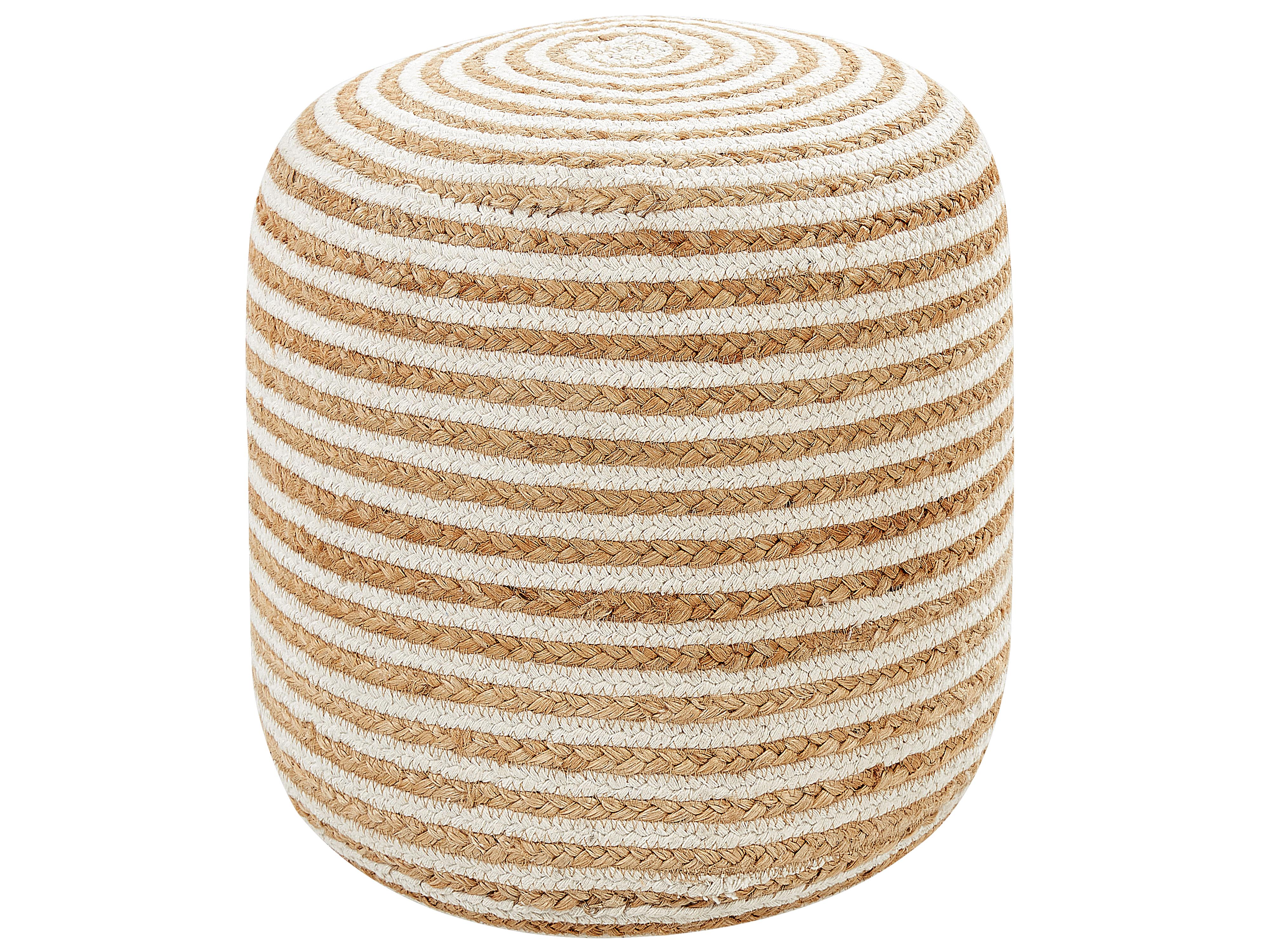 Pouffe RESAFA Jute White Beige