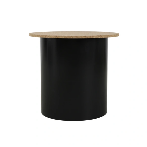 Beistelltisch, natur/schwarz, BxT: 50 x 50 cm