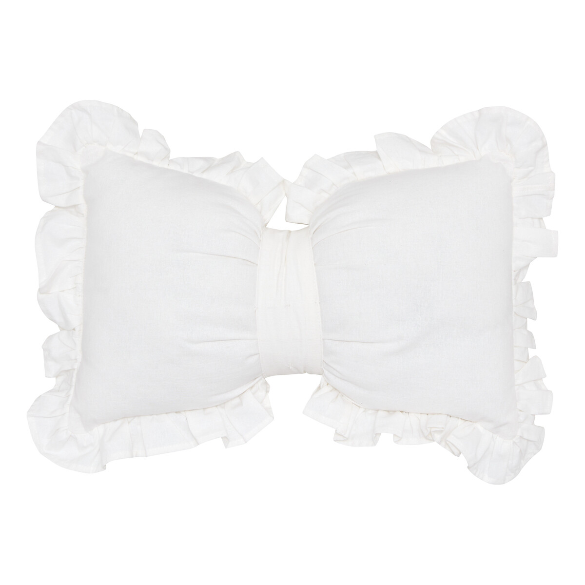 Almofada laço FLEURS SAUVAGES branca 30x50cm